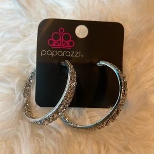 GLITZY By Association Silver Earrings